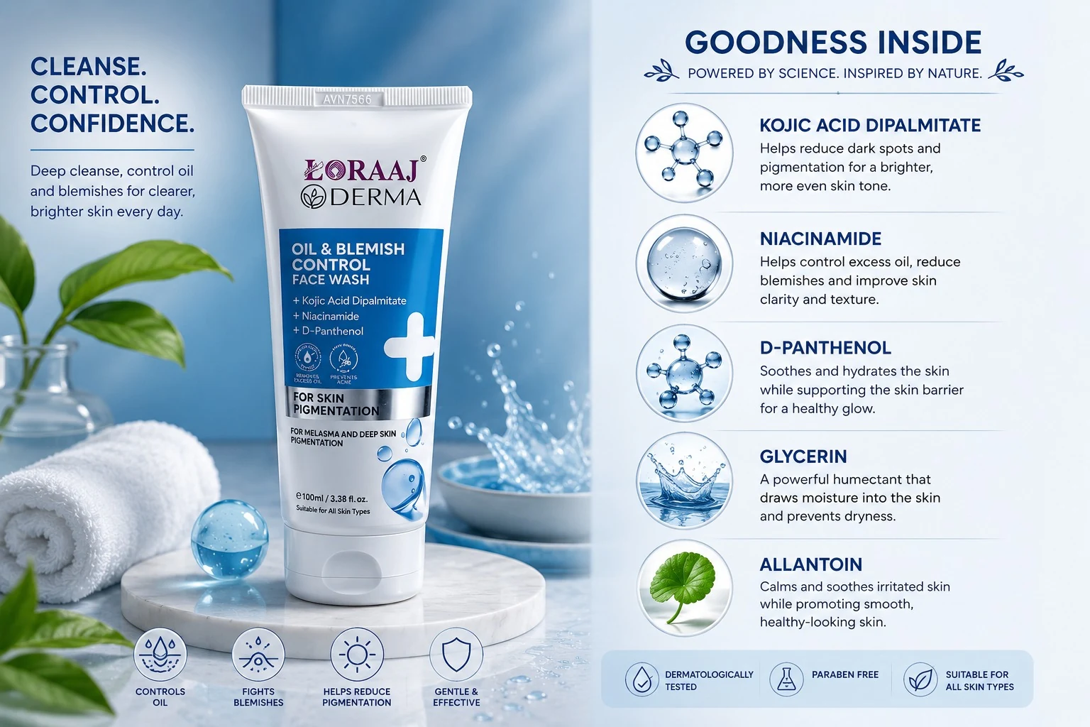 LORAAJ DERMA Loraaj Derma Oil & Blemish Control Face Wash 100ml